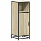 Bathroom Cabinet Sonoma Oak Engineered Wood, Metal Narrow
