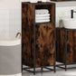 Bathroom Cabinet Smoked oak Engineered wood, metal Narrow