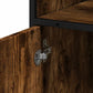 Bathroom Cabinet Smoked oak Engineered wood, metal Narrow