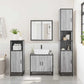 Bathroom Cabinet Grey Sonoma Engineered wood, Metal Narrow