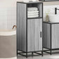 Bathroom Cabinet Grey Sonoma Engineered wood, Metal Narrow