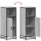 Bathroom Cabinet Grey Sonoma Engineered wood, Metal Narrow