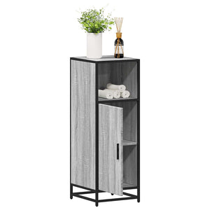 Bathroom Cabinet Grey Sonoma Engineered wood, Metal Narrow