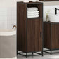 Bathroom Cabinet Brown Oak Engineered wood, metal Narrow