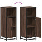 Bathroom Cabinet Brown Oak Engineered wood, metal Narrow