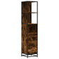 Bathroom Cabinet Smoked Oak Engineered Wood Tall Storage