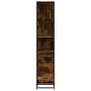 Bathroom Cabinet Smoked Oak Engineered Wood Tall Storage