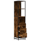 Bathroom Cabinet Smoked Oak Engineered Wood Tall Storage
