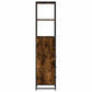 Bathroom Cabinet Smoked Oak Engineered Wood Tall Storage