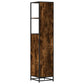 Bathroom Cabinet Smoked Oak Engineered Wood Tall Storage