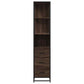 Bathroom Cabinet Brown Oak Engineered Wood, Metal
