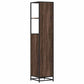 Bathroom Cabinet Brown Oak Engineered Wood, Metal