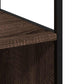 Bathroom Cabinet Brown Oak Engineered Wood, Metal