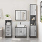 Bathroom Cabinet Grey sonoma Engineered wood, metal Narrow