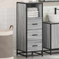 Bathroom Cabinet Grey sonoma Engineered wood, metal Narrow