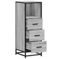 Bathroom Cabinet Grey sonoma Engineered wood, metal Narrow