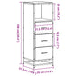 Bathroom Cabinet Grey sonoma Engineered wood, metal Narrow