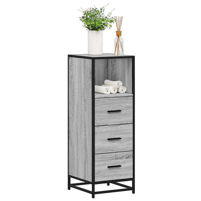 Bathroom Cabinet Grey sonoma Engineered wood, metal Narrow