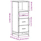 Bathroom Cabinet Brown Oak Engineered Wood Bathroom Cabinet