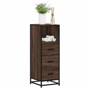 Bathroom Cabinet Brown Oak Engineered Wood Bathroom Cabinet