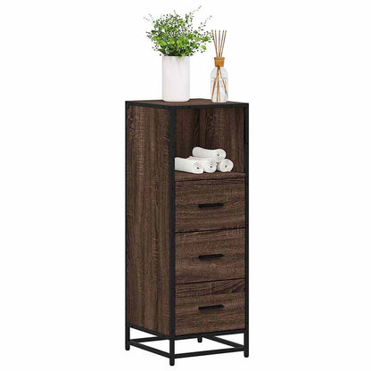 Bathroom Cabinet Brown Oak Engineered Wood Bathroom Cabinet