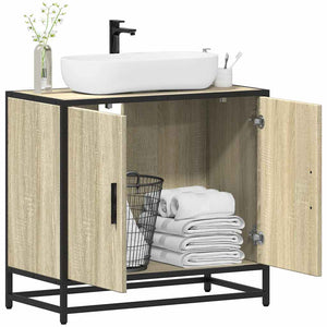 Bathroom Sink Cabinet Sonoma oak Engineered wood, metal