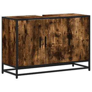 Bathroom Sink Cabinet Smoked oak Engineered wood, metal 35.4 in