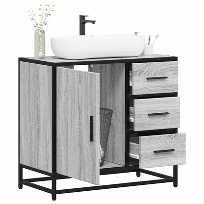 Bathroom Sink Cabinet Grey Sonoma Engineered wood, metal 25.6 in