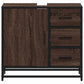 Bathroom Sink Cabinet Brown Oak Engineered wood, Metal Medium