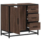 Bathroom Sink Cabinet Brown Oak Engineered wood, Metal Medium