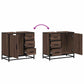 Bathroom Sink Cabinet Brown Oak Engineered wood, Metal Medium