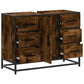 Bathroom Sink Cabinet Smoked Oak Engineered wood, Metal