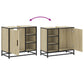 Bathroom Sink Cabinet Sonoma Oak Engineered Wood, Metal Medium