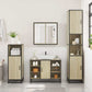 Bathroom Sink Cabinet Sonoma Oak Engineered Wood, Metal Medium