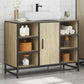 Bathroom Sink Cabinet Sonoma Oak Engineered Wood, Metal Medium
