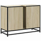 Bathroom Sink Cabinet Sonoma Oak Engineered Wood, Metal Medium