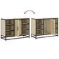 Bathroom Sink Cabinet Sonoma Oak Engineered Wood, Metal Medium