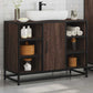 Bathroom Sink Cabinet Brown Oak Engineered wood, metal