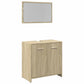 Bathroom Furniture Set Sonoma Oak Engineered Wood Medium