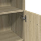 Bathroom Cabinet Sonoma Oak Engineered Wood Tall Bathroom Cabinet