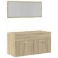 Bathroom Cabinet Sonoma Oak Engineered wood 35.4 x 15.2 x 18.1 in