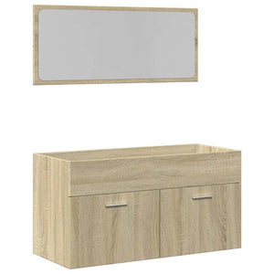 Bathroom Cabinet Sonoma Oak Engineered wood 35.4 x 15.2 x 18.1 in
