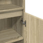 Bathroom Cabinet Sonoma Oak Engineered wood and iron Slim