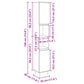 Bathroom Cabinet Sonoma Oak Engineered wood and iron Slim