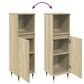 Bathroom Cabinet Sonoma Oak Engineered Wood Slim Bathroom Cabinet