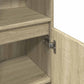 Bathroom Cabinet Sonoma Oak Engineered Wood Slim Bathroom Cabinet