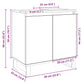 Bathroom Cabinet Sonoma oak Engineered wood Standard