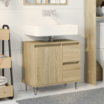Bathroom Cabinet Sonoma oak Engineered wood, iron Medium