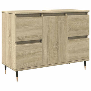 Bathroom Cabinet Sonoma oak Engineered wood, iron Medium