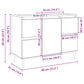 Bathroom Cabinet Sonoma oak Engineered wood, iron Medium
